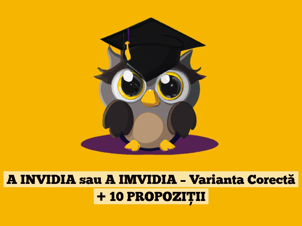 A INVIDIA sau A IMVIDIA – Varianta Corectă + 10 PROPOZIȚII