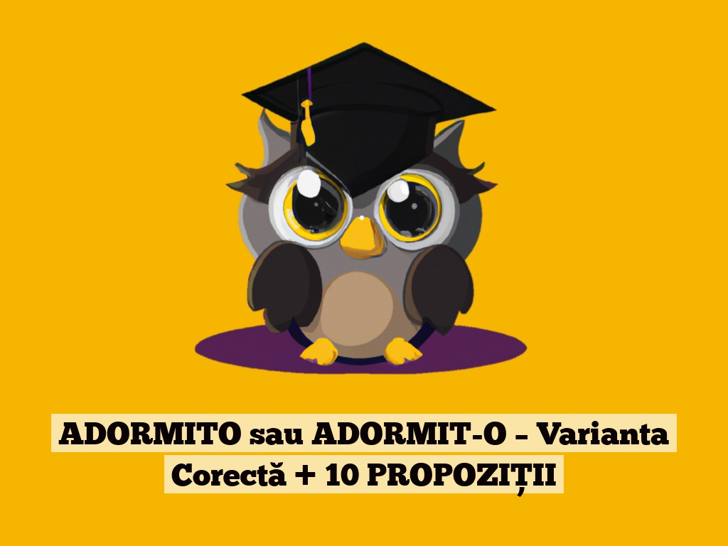 ADORMITO sau ADORMIT-O – Varianta Corectă + 10 PROPOZIȚII