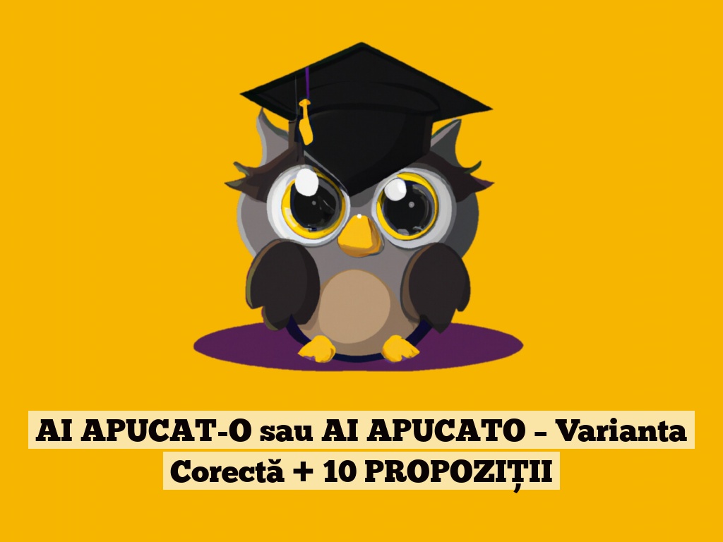 AI APUCAT-O sau AI APUCATO – Varianta Corectă + 10 PROPOZIȚII