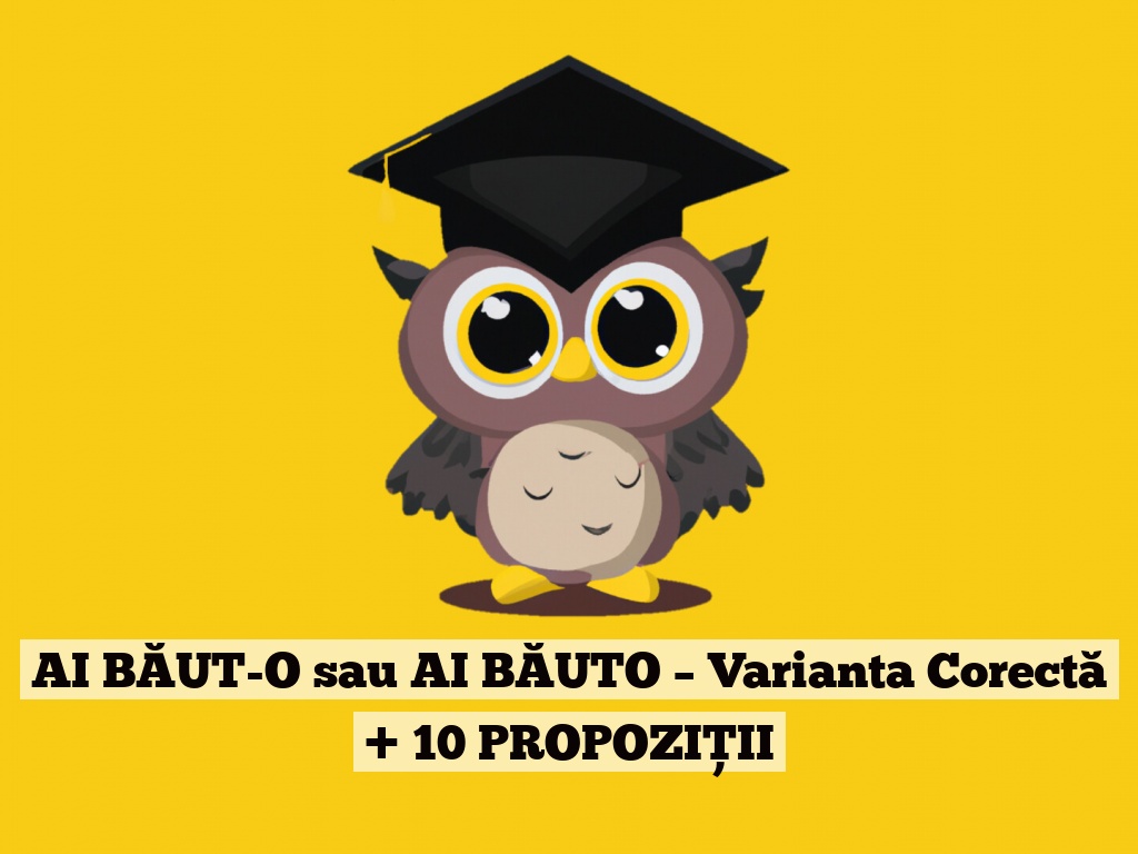 AI BĂUT-O sau AI BĂUTO – Varianta Corectă + 10 PROPOZIȚII