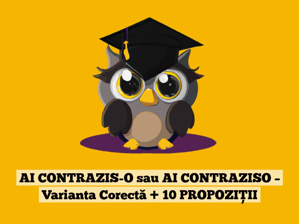 AI CONTRAZIS-O sau AI CONTRAZISO – Varianta Corectă + 10 PROPOZIȚII