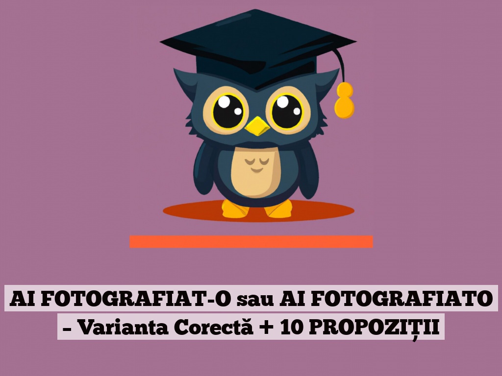 AI FOTOGRAFIAT-O sau AI FOTOGRAFIATO – Varianta Corectă + 10 PROPOZIȚII