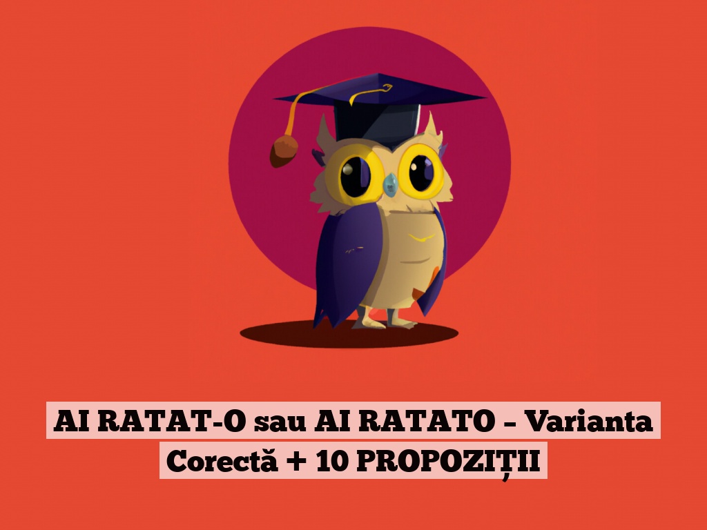 AI RATAT-O sau AI RATATO – Varianta Corectă + 10 PROPOZIȚII