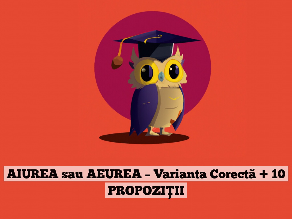 AIUREA sau AEUREA – Varianta Corectă + 10 PROPOZIȚII