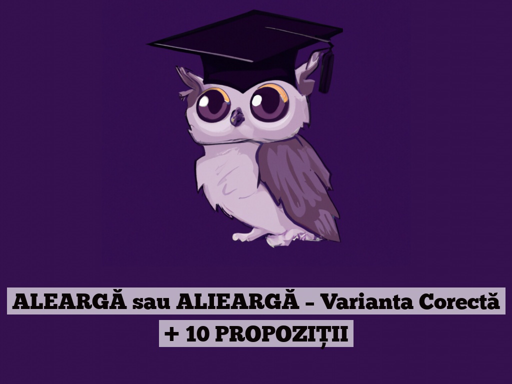 ALEARGĂ sau ALIEARGĂ – Varianta Corectă + 10 PROPOZIȚII