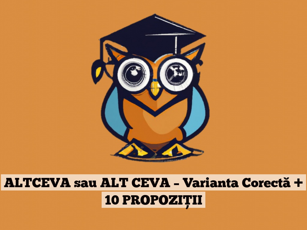 ALTCEVA sau ALT CEVA – Varianta Corectă + 10 PROPOZIȚII