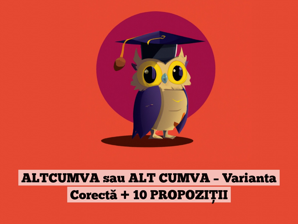 ALTCUMVA sau ALT CUMVA – Varianta Corectă + 10 PROPOZIȚII