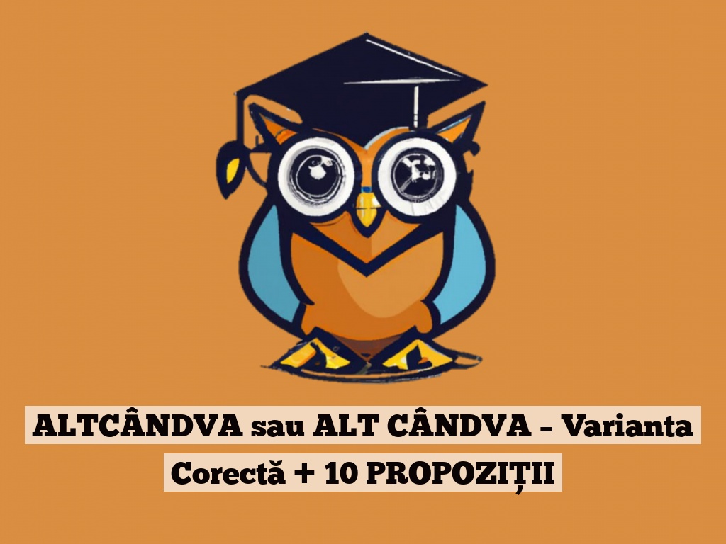 ALTCÂNDVA sau ALT CÂNDVA – Varianta Corectă + 10 PROPOZIȚII