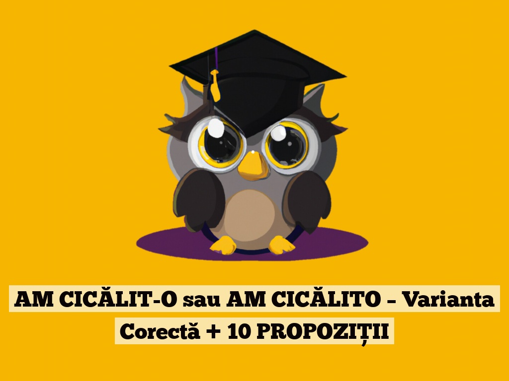 AM CICĂLIT-O sau AM CICĂLITO – Varianta Corectă + 10 PROPOZIȚII