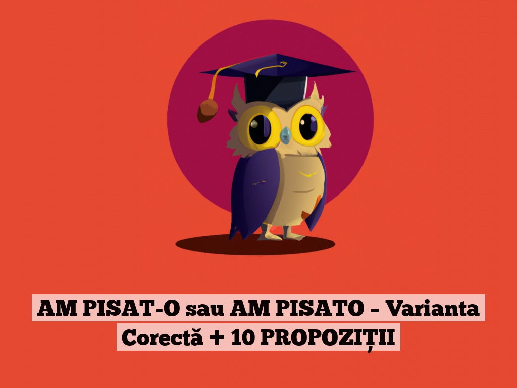 AM PISAT-O sau AM PISATO – Varianta Corectă + 10 PROPOZIȚII