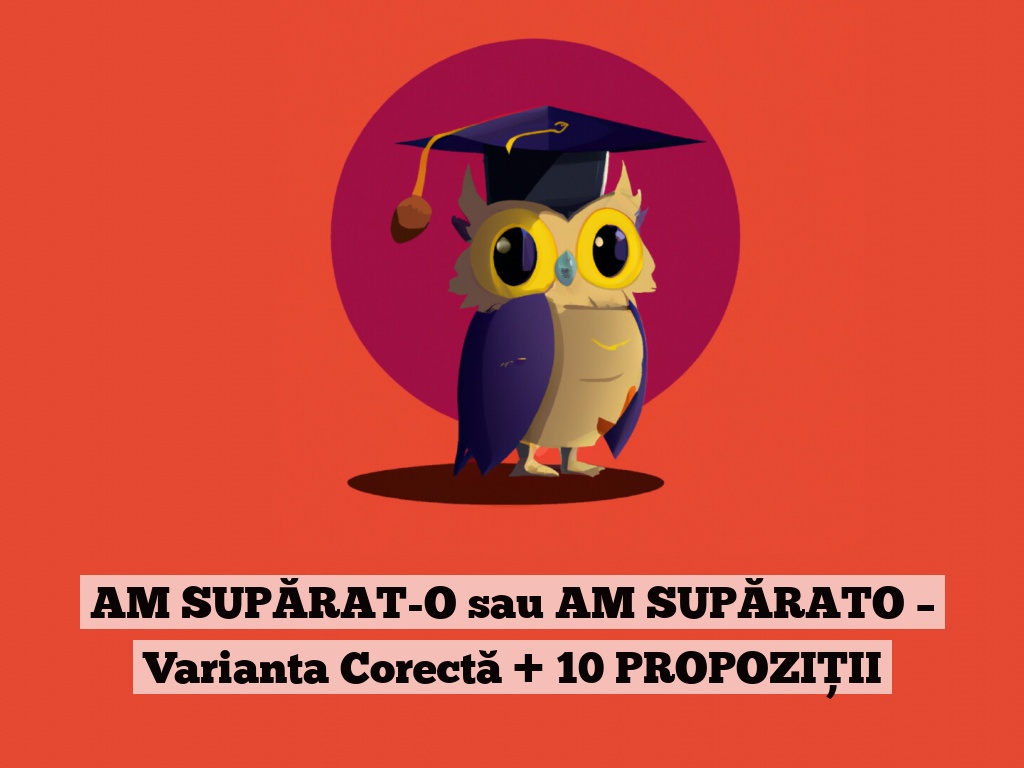 AM SUPĂRAT-O sau AM SUPĂRATO – Varianta Corectă + 10 PROPOZIȚII