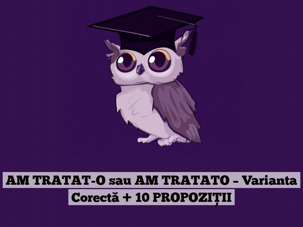 AM TRATAT-O sau AM TRATATO – Varianta Corectă + 10 PROPOZIȚII