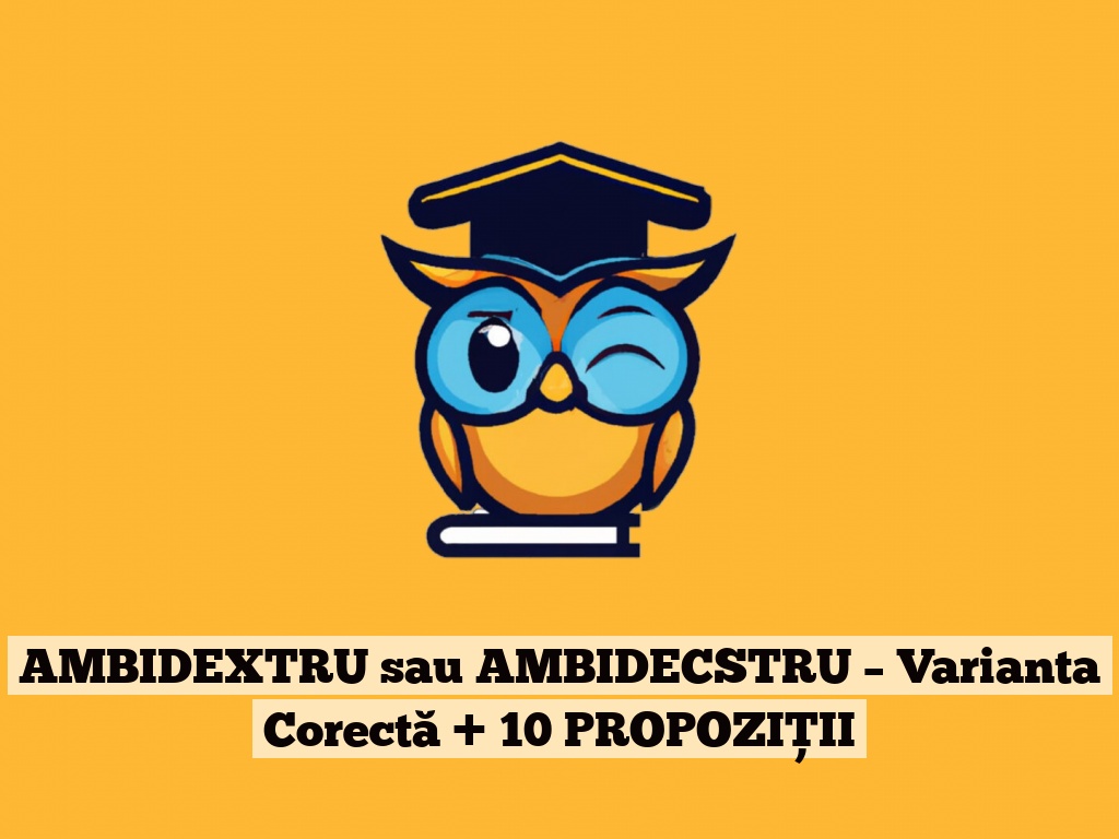 AMBIDEXTRU sau AMBIDECSTRU – Varianta Corectă + 10 PROPOZIȚII