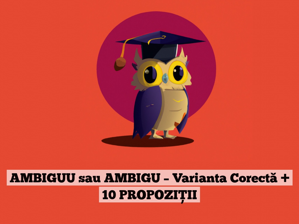 AMBIGUU sau AMBIGU – Varianta Corectă + 10 PROPOZIȚII