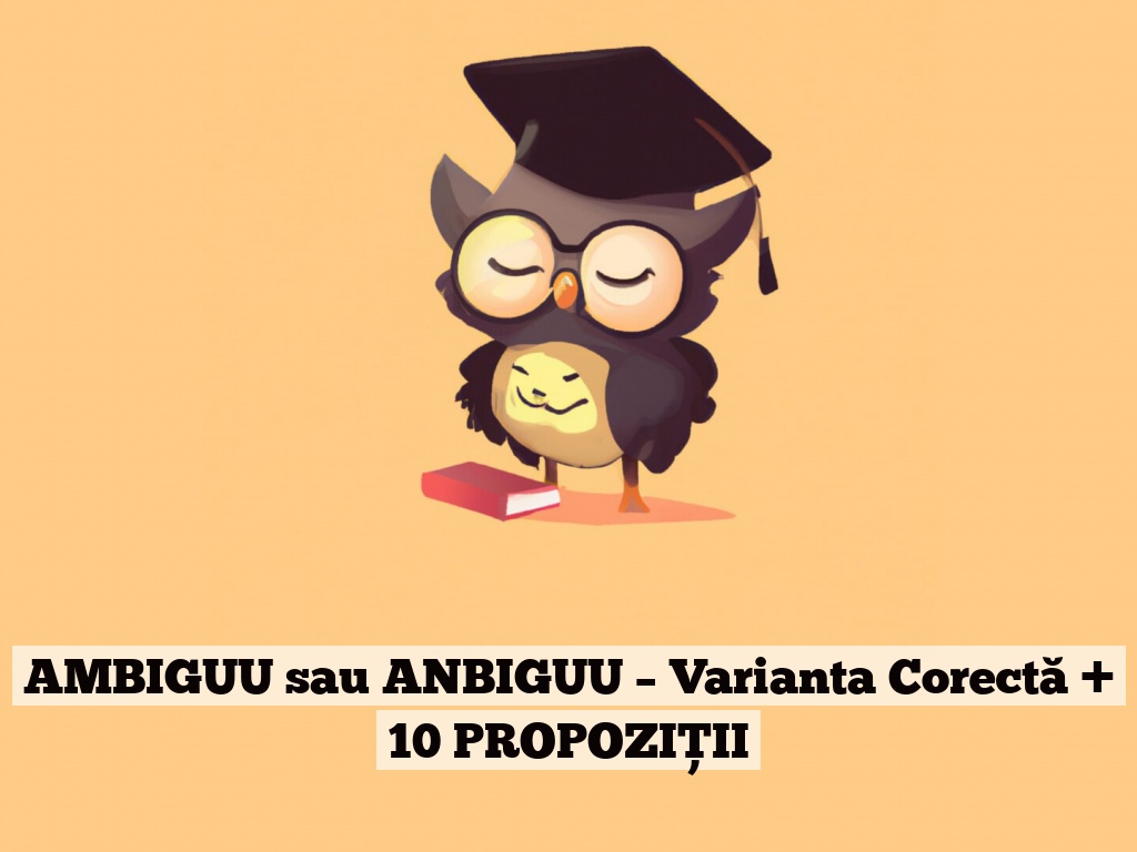 AMBIGUU sau ANBIGUU – Varianta Corectă + 10 PROPOZIȚII