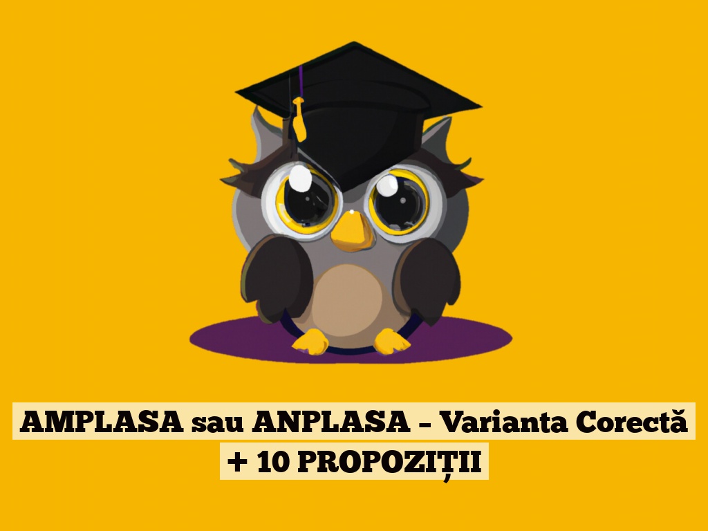 AMPLASA sau ANPLASA – Varianta Corectă + 10 PROPOZIȚII