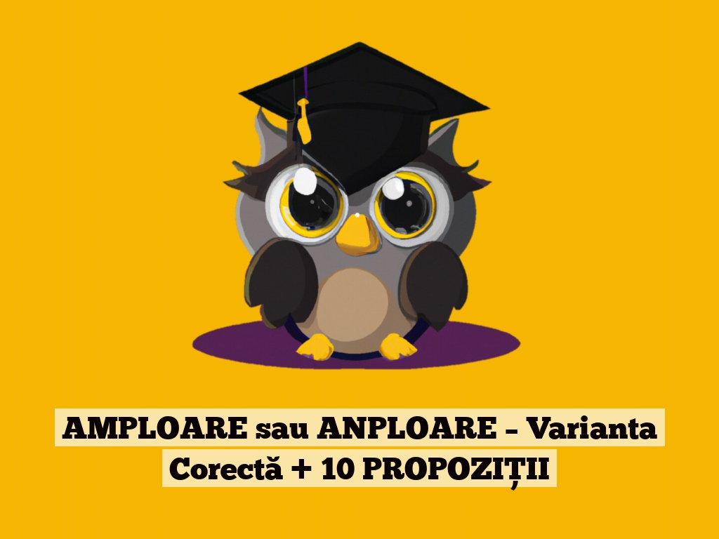 AMPLOARE sau ANPLOARE – Varianta Corectă + 10 PROPOZIȚII