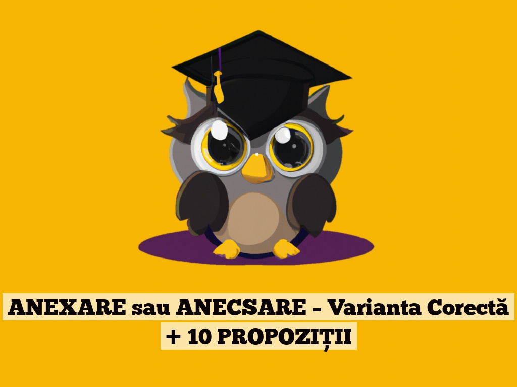 ANEXARE sau ANECSARE – Varianta Corectă + 10 PROPOZIȚII