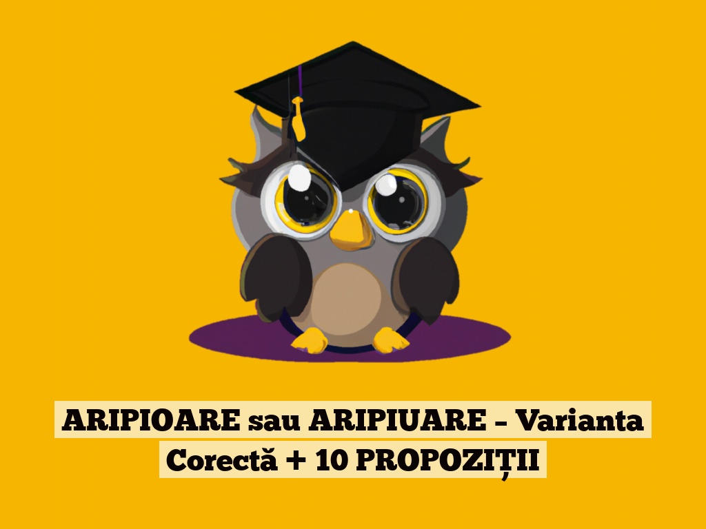 ARIPIOARE sau ARIPIUARE – Varianta Corectă + 10 PROPOZIȚII