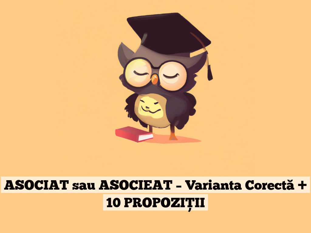 ASOCIAT sau ASOCIEAT – Varianta Corectă + 10 PROPOZIȚII