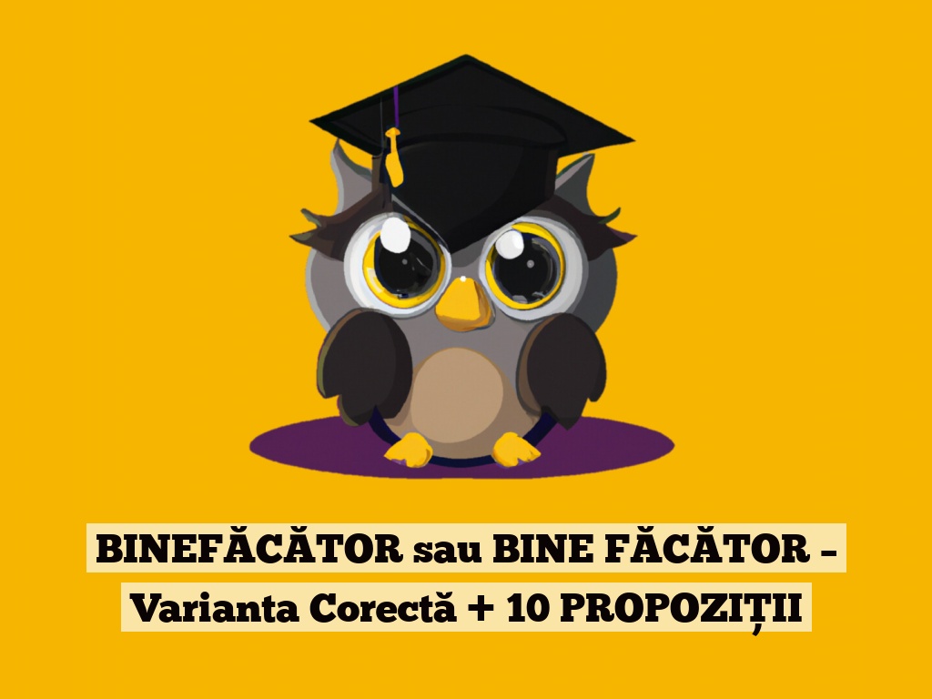 BINEFĂCĂTOR sau BINE FĂCĂTOR – Varianta Corectă + 10 PROPOZIȚII