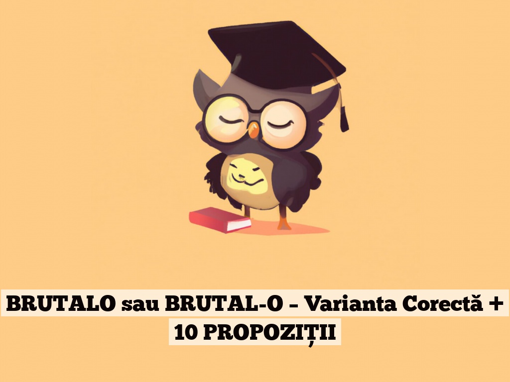 BRUTALO sau BRUTAL-O – Varianta Corectă + 10 PROPOZIȚII