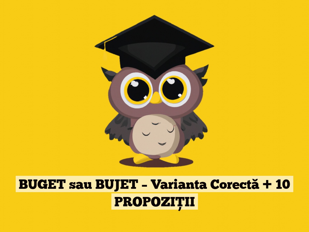 BUGET sau BUJET – Varianta Corectă + 10 PROPOZIȚII