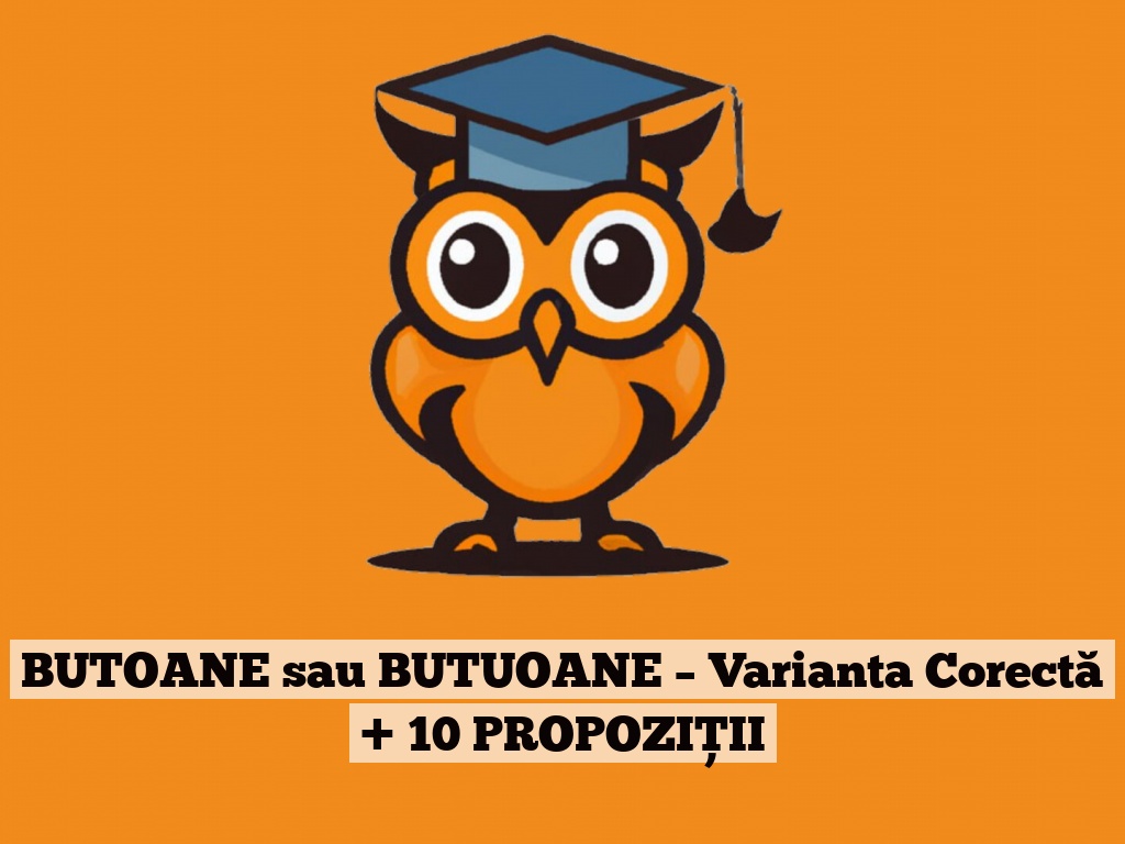 BUTOANE sau BUTUOANE – Varianta Corectă + 10 PROPOZIȚII