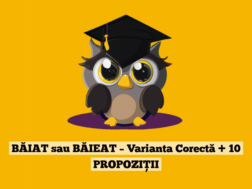 BĂIAT sau BĂIEAT – Varianta Corectă + 10 PROPOZIȚII