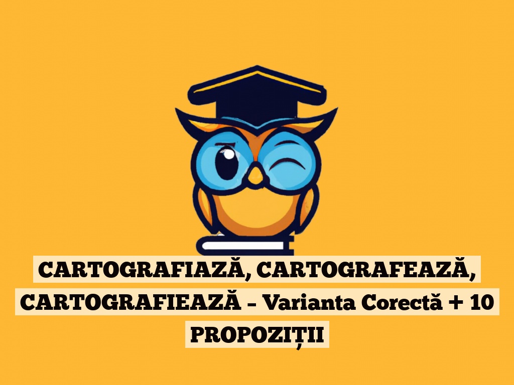 CARTOGRAFIAZĂ, CARTOGRAFEAZĂ, CARTOGRAFIEAZĂ – Varianta Corectă + 10 PROPOZIȚII