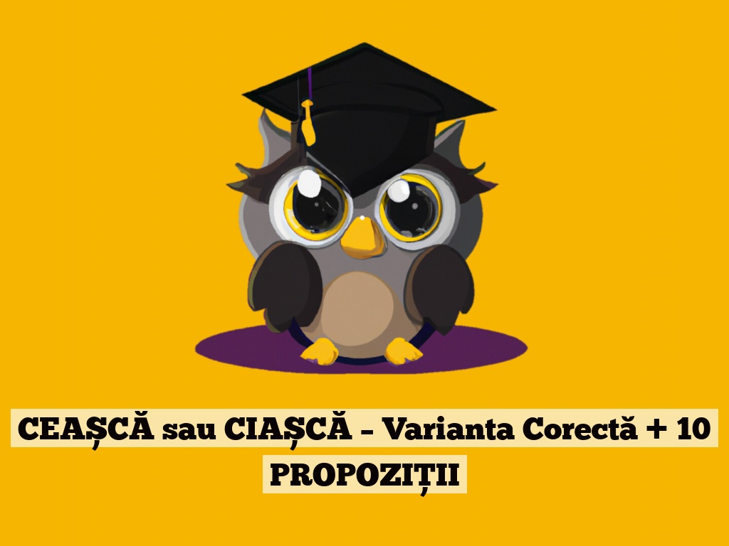 CEAȘCĂ sau CIAȘCĂ – Varianta Corectă + 10 PROPOZIȚII