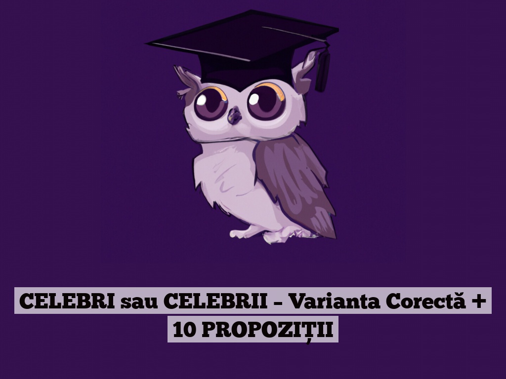 CELEBRI sau CELEBRII – Varianta Corectă + 10 PROPOZIȚII