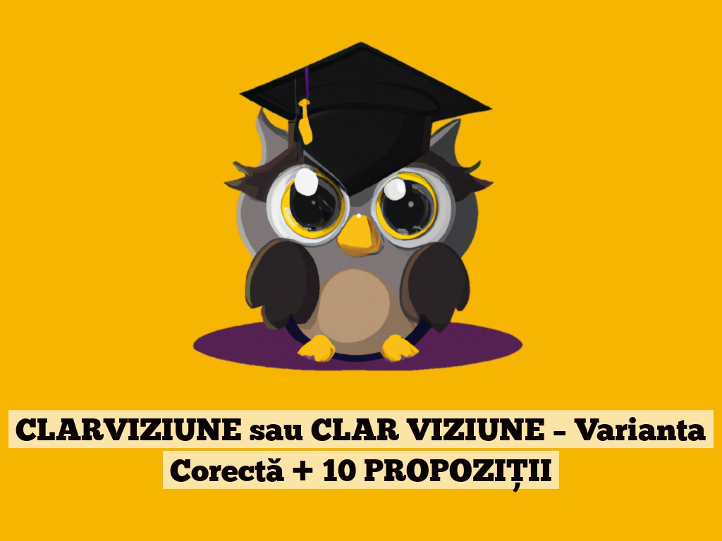 CLARVIZIUNE sau CLAR VIZIUNE – Varianta Corectă + 10 PROPOZIȚII