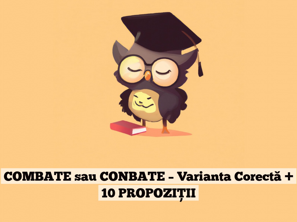 COMBATE sau CONBATE – Varianta Corectă + 10 PROPOZIȚII