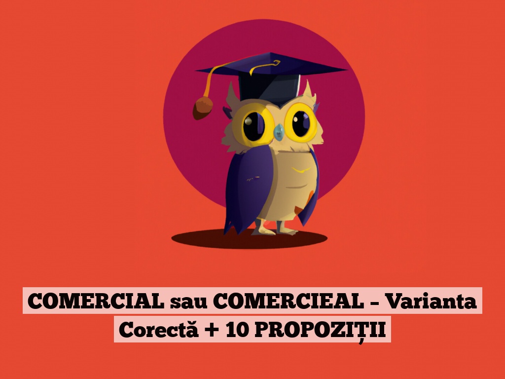 COMERCIAL sau COMERCIEAL – Varianta Corectă + 10 PROPOZIȚII