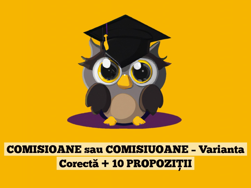 COMISIOANE sau COMISIUOANE – Varianta Corectă + 10 PROPOZIȚII