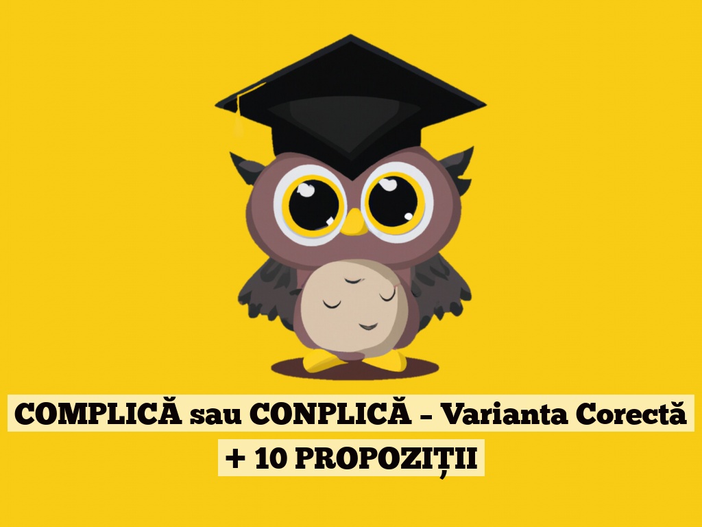 COMPLICĂ sau CONPLICĂ – Varianta Corectă + 10 PROPOZIȚII