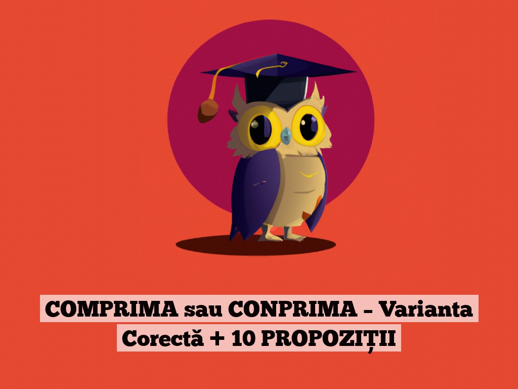 COMPRIMA sau CONPRIMA – Varianta Corectă + 10 PROPOZIȚII