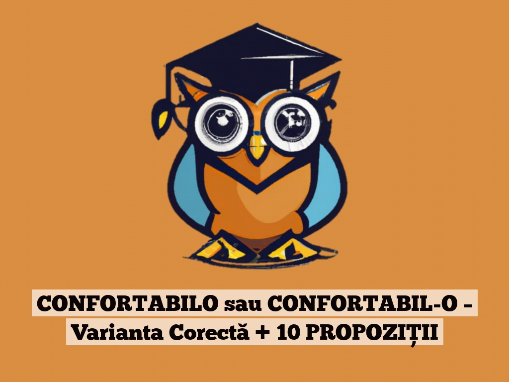 CONFORTABILO sau CONFORTABIL-O – Varianta Corectă + 10 PROPOZIȚII