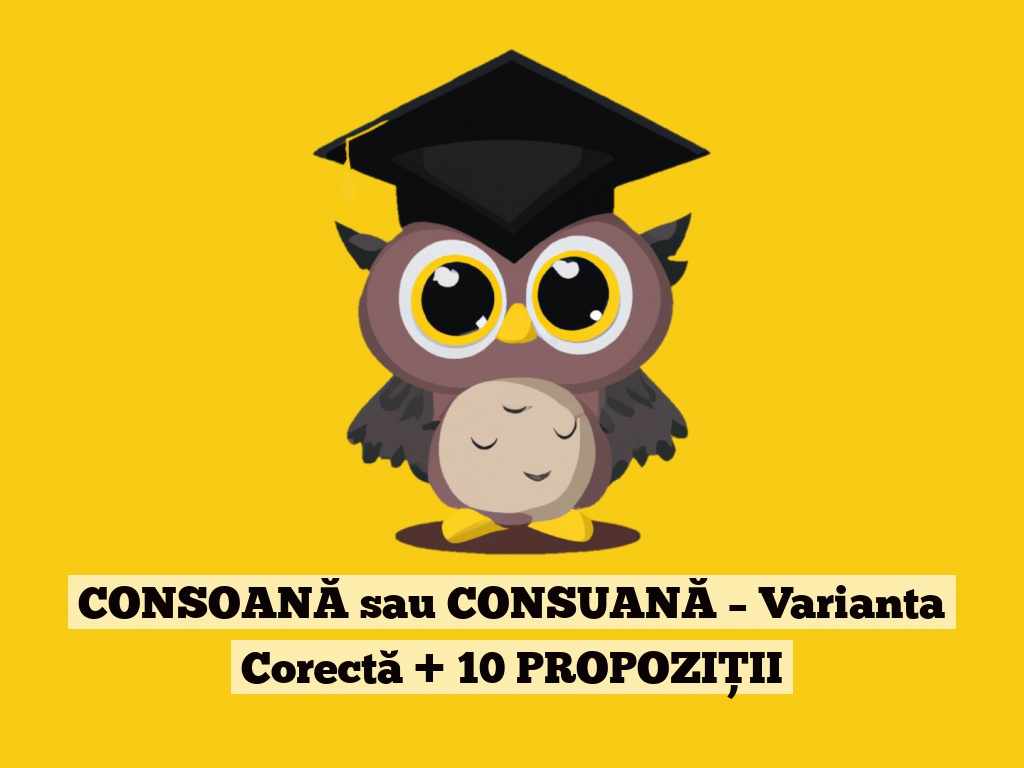 CONSOANĂ sau CONSUANĂ – Varianta Corectă + 10 PROPOZIȚII