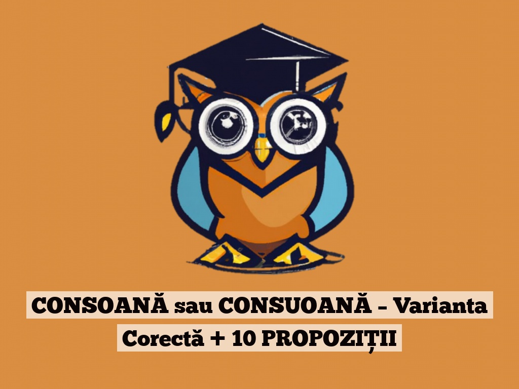 CONSOANĂ sau CONSUOANĂ – Varianta Corectă + 10 PROPOZIȚII