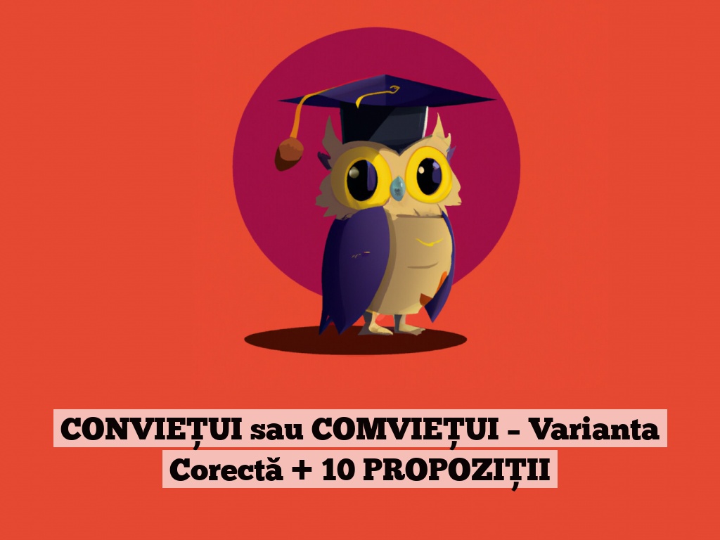 CONVIEȚUI sau COMVIEȚUI – Varianta Corectă + 10 PROPOZIȚII