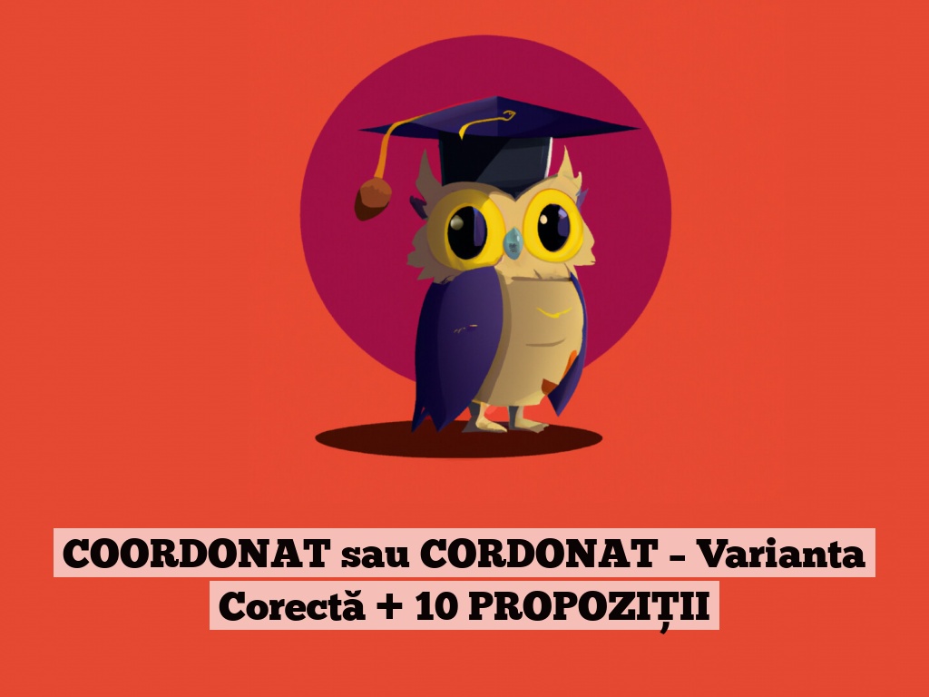 COORDONAT sau CORDONAT – Varianta Corectă + 10 PROPOZIȚII