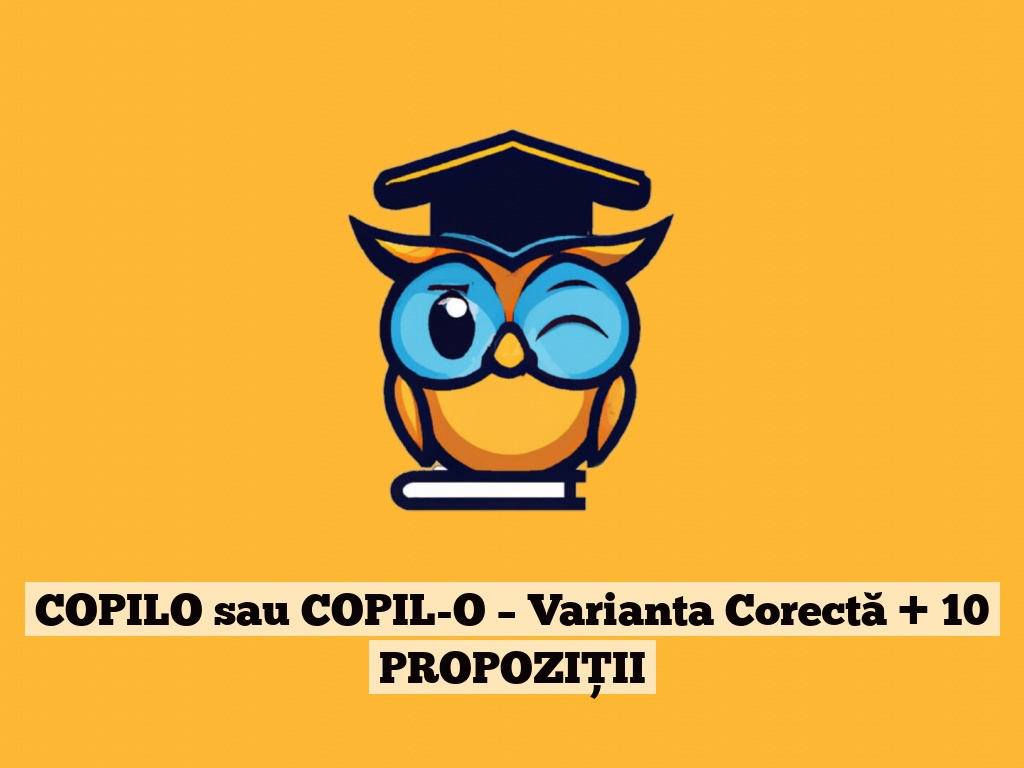 COPILO sau COPIL-O – Varianta Corectă + 10 PROPOZIȚII