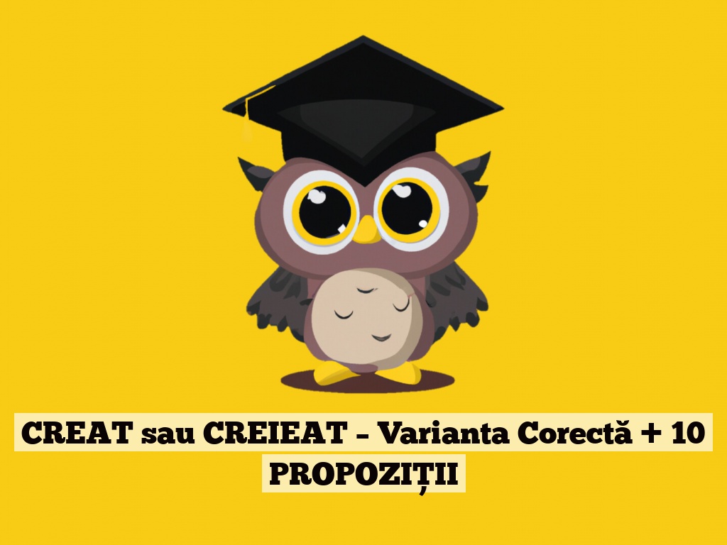 CREAT sau CREIEAT – Varianta Corectă + 10 PROPOZIȚII