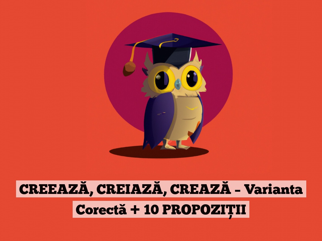 CREEAZĂ, CREIAZĂ, CREAZĂ – Varianta Corectă + 10 PROPOZIȚII