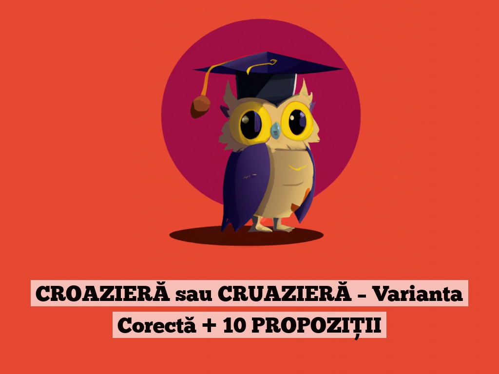 CROAZIERĂ sau CRUAZIERĂ – Varianta Corectă + 10 PROPOZIȚII