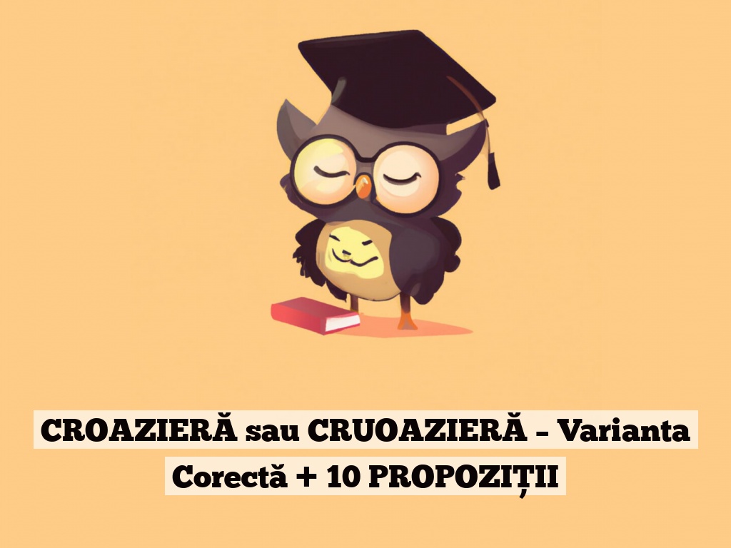 CROAZIERĂ sau CRUOAZIERĂ – Varianta Corectă + 10 PROPOZIȚII