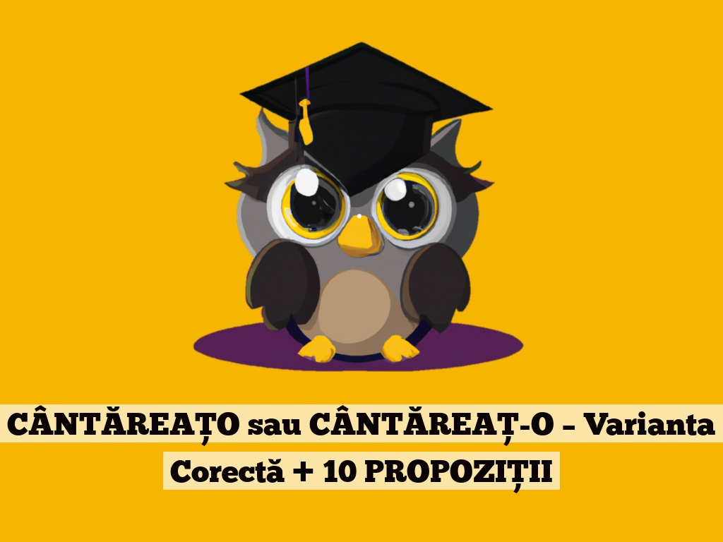 CÂNTĂREAȚO sau CÂNTĂREAȚ-O – Varianta Corectă + 10 PROPOZIȚII