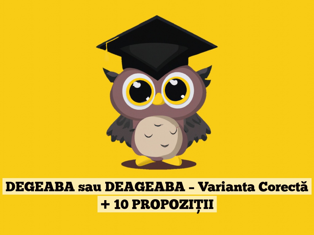 DEGEABA sau DEAGEABA – Varianta Corectă + 10 PROPOZIȚII